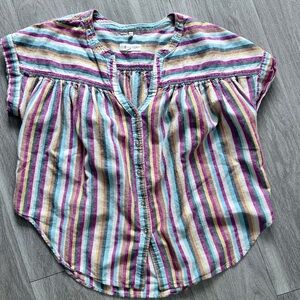 Lou & Grey Multicolor Striped Blouse